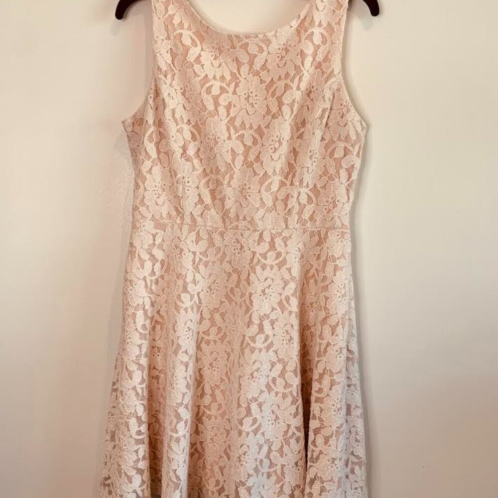 Speechless dress, color peach floral lace, size XL